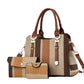 Crossbody Large Capacity New Son And Mother Canvas Contrast Color Handbags