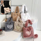 Women Fluffy Shoulder Bag Top-handle Bag Female Autumn Winter Handbag Plush Tote Girls Fashion Shopping Bags Handbags For Women