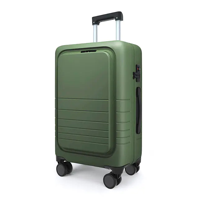 20" Lightweight ABS Front Open Smart Carry-On Luggage