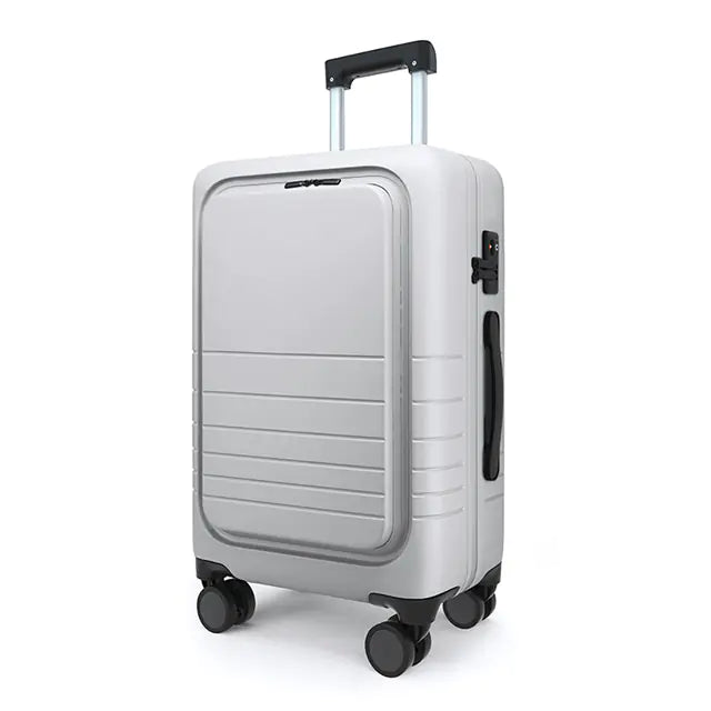20" Lightweight ABS Front Open Smart Carry-On Luggage